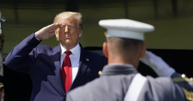 trump ramp walk at west point