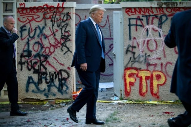 Trump denies sheltering in White House bunker
