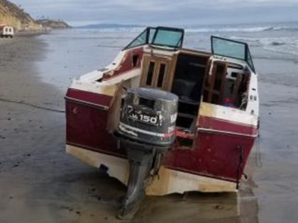 An exhaustive search and investigation led to the arrest of 15 people after this boat beached near San Diego. (Photo: U.S. Border Patrol/San Diego Sector)