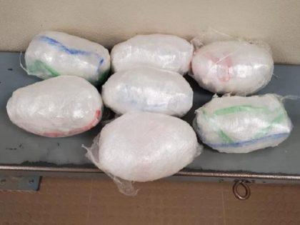 Border Patrol agents arrested a drug mule carrying seven packages of methamphetamine. (Photo: U.S. Border Patrol/El Centro Sector)