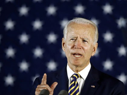 Democratic presidential candidate former Vice President Joe Biden speaks Wednesday, June 1