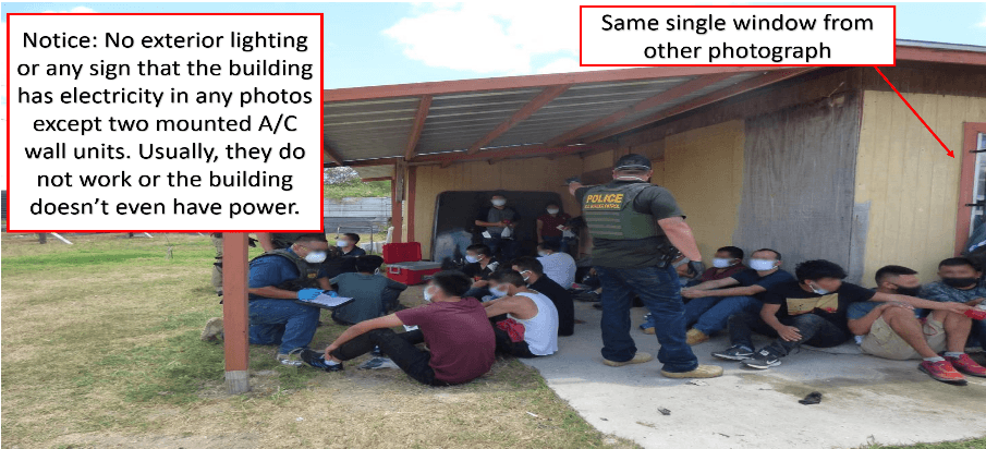 Border Patrol agents detain a group of migrants outside a human smuggling stash house in South Texas. (Photo: U.S. Border Patrol)