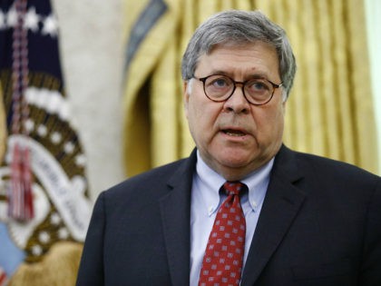 Attorney General William Barr participates in a law enforcement briefing on the MS-13 gang