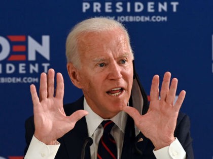 Democratic presidential candidate Joe Biden holds a roundtable meeting on reopening the ec