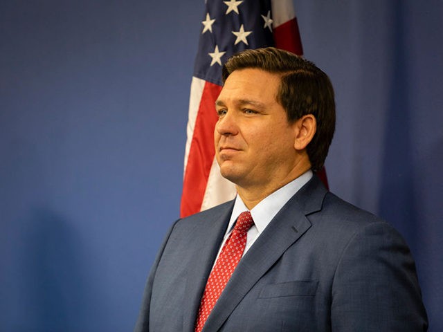 MIAMI, FL - JUNE 08: Florida Governor Ron DeSantis is seen during a press conference relat