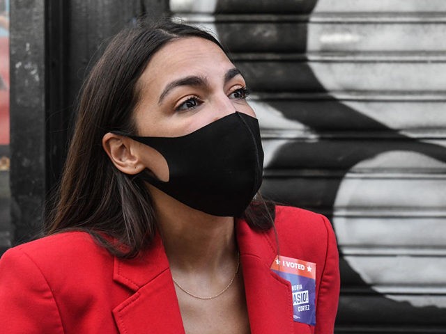 NEW YORK, NY - JUNE 23: Rep. Alexandria Ocasio-Cortez (D-NY) campaigns on June 23, 2020 in