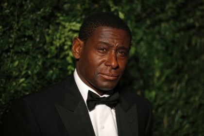 British actor David Harewood poses on the red carpet as he attends the 60th London Evening
