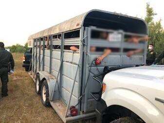 Laredo Sector Border Patrol agents find a group of 37 illegal aliens locked in a horse trailer 50 miles from Mexican border. (Photo: U.S. Border Patrol/Laredo Sector)