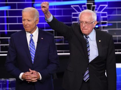Joe Biden and Bernie Sanders (Saul Loeb / AFP / Getty)
