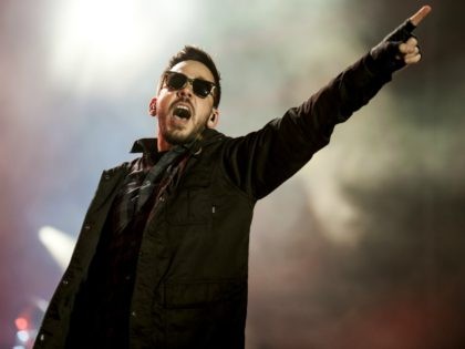 NUERBURG, GERMANY - JUNE 01: Mike Shinoda of Linkin Park performs on stage during the first day of Rock Am Ring on June 01, 2012 in Nuerburg, Germany. (Photo by Peter Wafzig/Redferns via Getty Images)