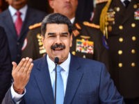 CARACAS, VENEZUELA - MARCH 12: President of Venezuela Nicolas Maduro speaks during a press conference at Miraflores Government Palace on March 12, 2020 in Caracas, Venezuela. Maduro announced a travel ban for travelers flying in from Europe and Colombia and restricted gatherings and massive events in an attempt to stem …