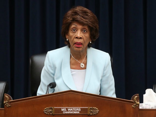 Chairwomen Maxine Waters (D-CA) questions Treasury Secretary Steven Mnuchin, during a House Financial Services Committee hearing on Capitol Hill May 22, 2019 in Washington, DC. The committee heard testimony from the Secretary on the State of the International Financial System, and President Donald Trump’s tax returns. (Photo by Mark Wilson/Getty …