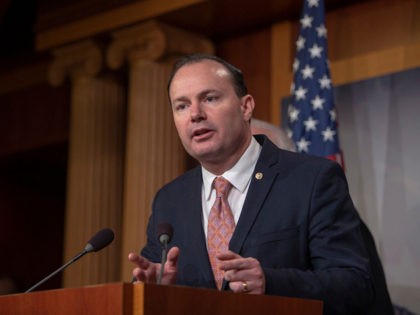 WASHINGTON, DC - DECEMBER 13: United States Senator Mike Lee speaks about the bill to end the U.S. support for the war in Yemen on December 13, 2018 in Washington, DC. (Photo by Tasos Katopodis/Getty Images)