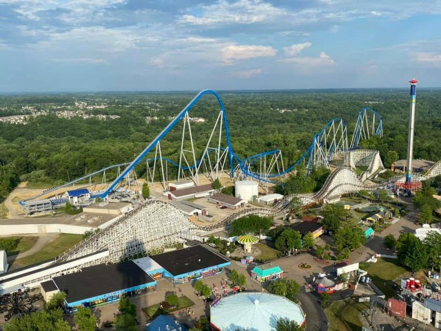 Orion roller coaster at Kings Island in Mason, Ohio