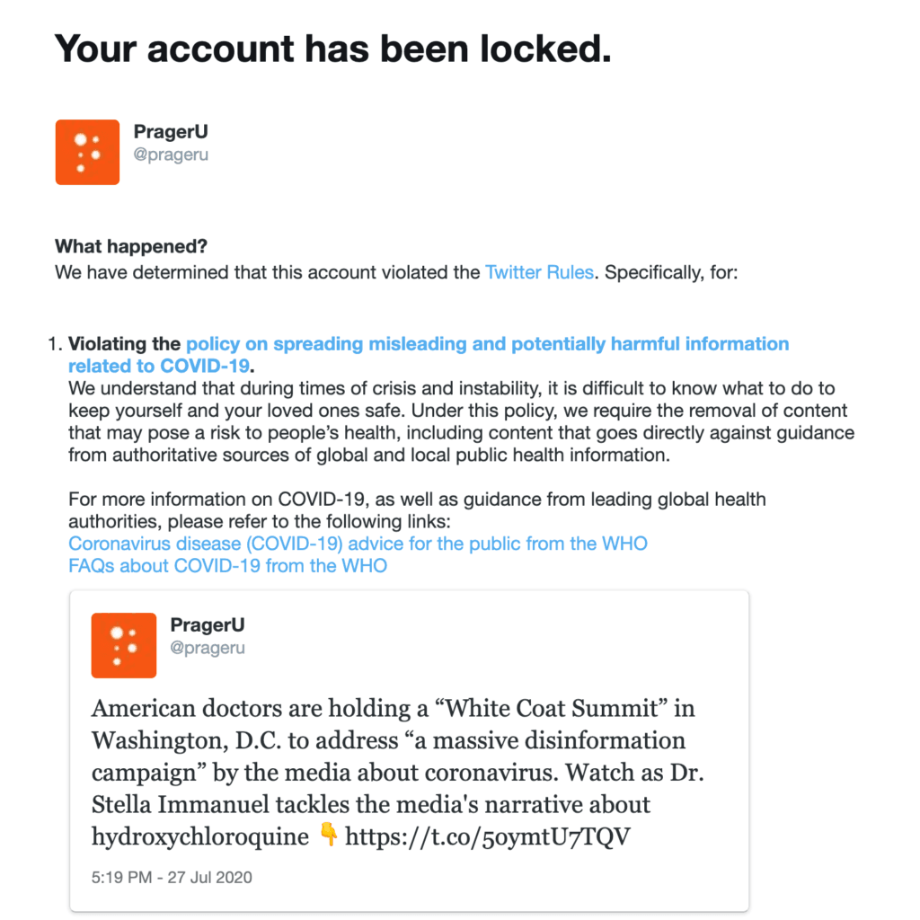 PragerU locked Twitter