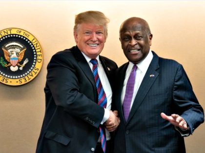 President Trump and Herman Cain