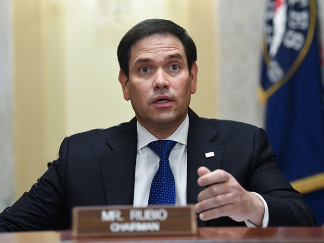 WASHINGTON, DC - JUNE 10: Committee Chairman and U.S. Sen. Marco Rubio (R-FL) speaks at th