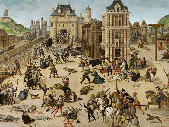 The St. Bartholomew's Day massacre (August 23, 1572) in Paris, France (painting by François Dubois)