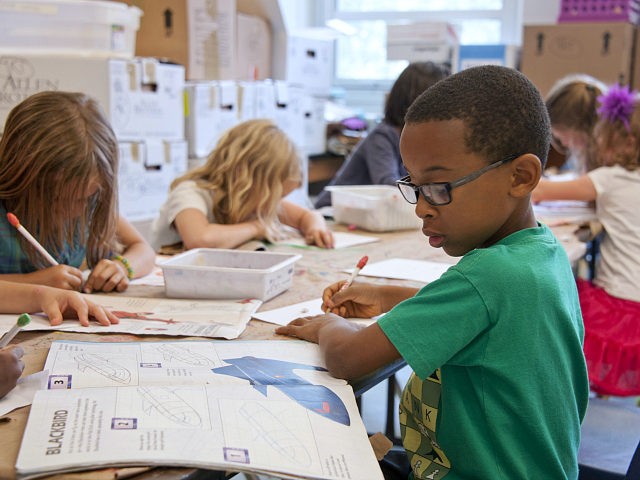 classroom of elementary school students