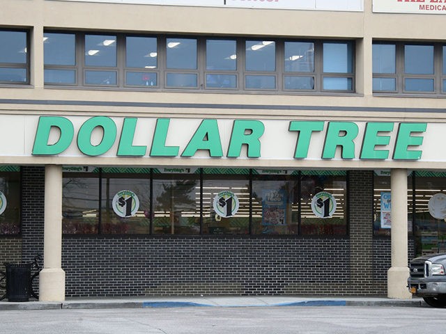 A general view of a Dollar Tree store sign as photographed on March 20, 2020, in Westbury,