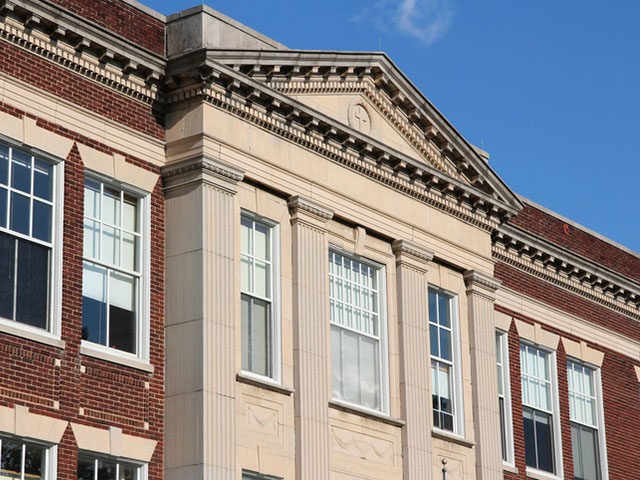 Catholic school in Washington DC. Holy Trinity Elementary School historic building.