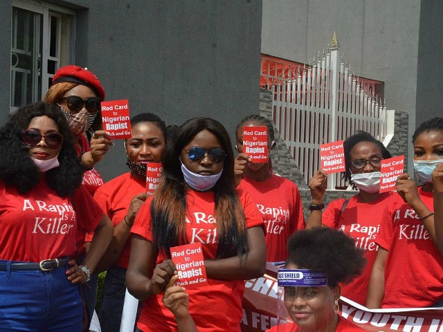 People protest against rape, sexual and gender-based violence during a demonstration at th