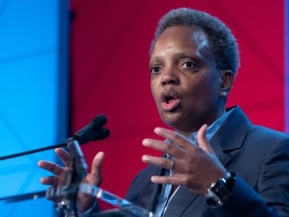 Chicago Mayor Lori Lightfoot​, speaks at the ​U.S. Conference of Mayors' Winter Meetin