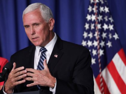 WASHINGTON, DC - JULY 08: U.S. Vice President Mike Pence speaks during a White House Coron