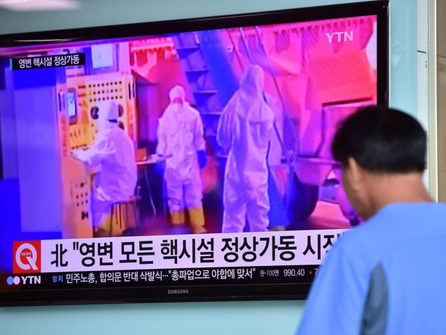 A man watches a news report at a railway station in Seoul on September 15, 2015, on the confirmation from North Korea that the nuclear reactor seen as the country's main source of weapons-grade plutonium had resumed normal operations, raising a further red flag amid growing signs the North may …