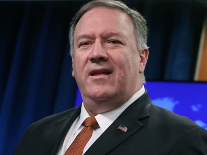 WASHINGTON, DC - NOVEMBER 26: U.S. Secretary of State Mike Pompeo speaks to the media in the briefing room at the State Department, on November 26, 2019 in Washington, DC. Secretary Pompeo spoke on several topics including Iran, Cuba, and recent protests in Hong Kong. (Photo by Mark Wilson/Getty Images)