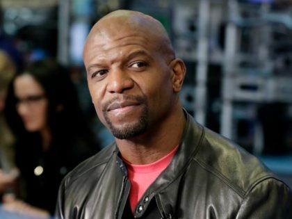 FILE - In this April 10, 2018, file photo, actor Terry Crews appears on the floor of the New York Stock Exchange in New York. Crews is apologizing for his remarks about Gabrielle Union’s claims of mistreatment on “America’s Got Talent.” In a series of tweets Friday, Jan. 31, 2020, …