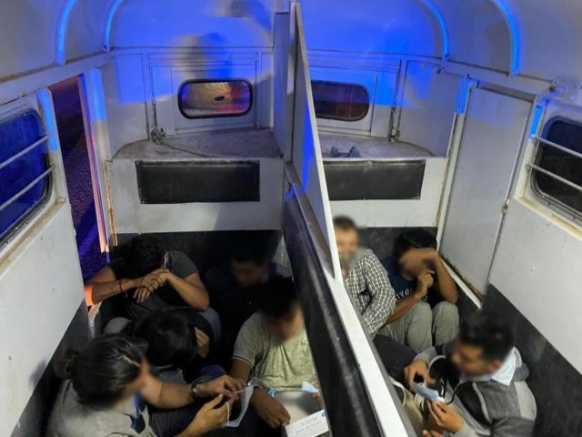 Border Patrol agents find 16 migrants locked in a horse trailer. Six others were found in