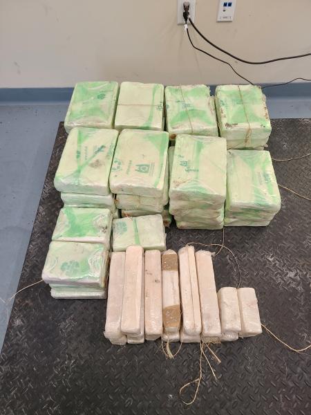 Packages containing more than 180 pounds of methamphetamine seized by U.S. Border Patrol agents at Falfurrias Checkpoint.
