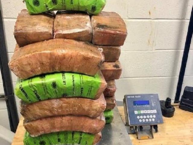 Packages containing 126 pounds of methamphetamine seized by CBP officers at Anzalduas Inte