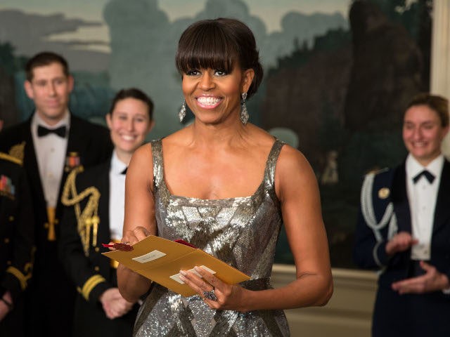 First Lady Michelle Obama announces the Best Picture Oscar to Argo live from the Diplomati