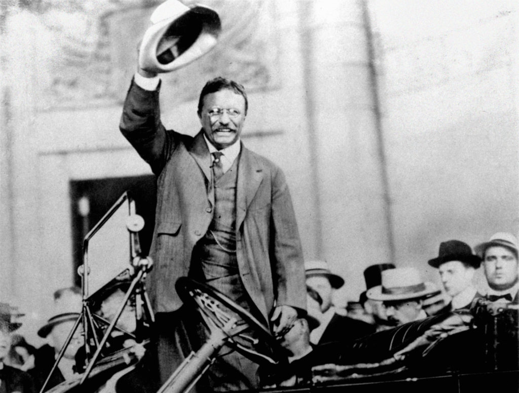 Theodore Roosevelt campaigns for the Presidency in 1904. (AP Photo)