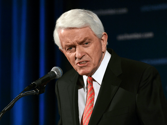 U.S. Chamber of Commerce President and Chief Executive Officer Thomas Donohue delivers his annual 'State of American Business' address at the Chamber of Commerce in Washington, Wednesday, Jan. 10, 2018. Donohue is calling on Congress to reform immigration laws in order to retain over one million immigrants currently allowed to …