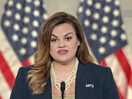 CHARLOTTE, NC - AUGUST 25: (EDITORIAL USE ONLY) In this screenshot from the RNC’s livestream of the 2020 Republican National Convention, anti-abortion activist Abby Johnson addresses the virtual convention on August 25, 2020. The convention is being held virtually due to the coronavirus pandemic but will include speeches from various …