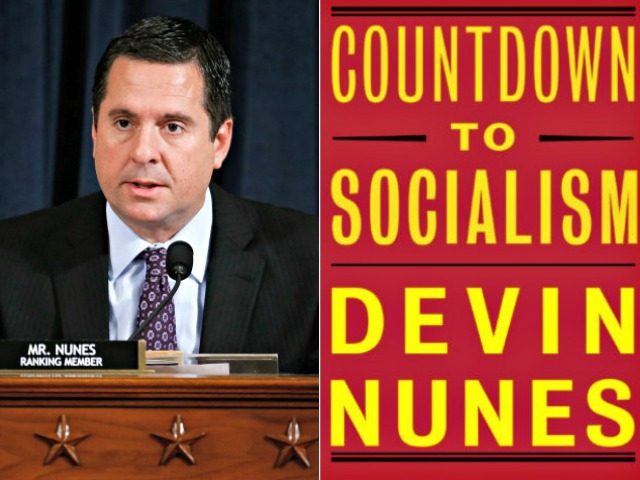 Devin Nunes and book cover Andrew Harrer-PoolGetty Images
