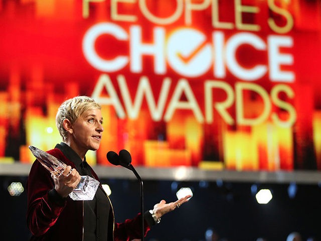 LOS ANGELES, CA - JANUARY 18: TV personality/actress Ellen DeGeneres accepts the awards fo