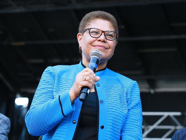 LOS ANGELES, CALIFORNIA - MAY 04: Congresswoman Karen Bass attends the official unveiling of City Of Los Angeles' Obama Boulevard in honor of the 44th President of the United States of America on May 04, 2019 in Los Angeles, California. (Photo by Leon Bennett/Getty Images)