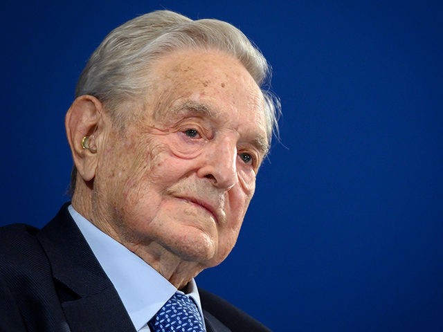 Hungarian-born US investor and philanthropist George Soros delivers a speech on the sideline of the World Economic Forum (WEF) annual meeting, on January 23, 2020 in Davos, eastern Switzerland. (Photo by FABRICE COFFRINI / AFP) (Photo by FABRICE COFFRINI/AFP via Getty Images)