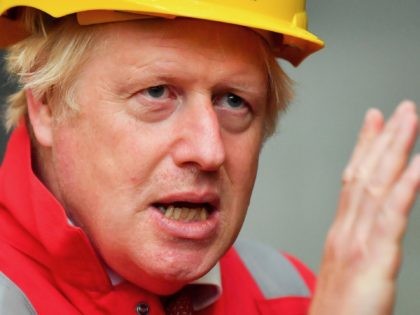 APPLEDORE, ENGLAND - AUGUST 25: Prime Minister Boris Johnson during his visit to Appledore Shipyard in Devon which was bought by InfraStrata, the firm which also owns Belfast's Harland & Wolff (H&W), in a ¬£7 million deal, on August 25, 2020 in Appledore, United Kingdom. The firm will operate it …
