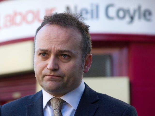 British Labour Party member of parliament (MP) Neil Coyle speaks to the media outside his constituency office in London on December 4, 2015. The politician reported top the police alleged abusive and threatening messages that were sent to him because he supported the Syrian bombing campaign in a parliamentary vote. …