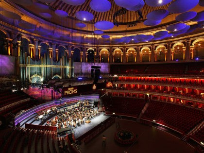 LONDON, ENGLAND - AUGUST 21: Musicians of The West-Eastern Divan youth orchestra, conducted by Daniel Barenboim rehearse in the Royal Albert Hall ahead of their performace in the BBC Proms tonight on August 21, 2009 in London, England. The orchestra was founded by Daniel Barenboim, an Argentine of Jewish descent …