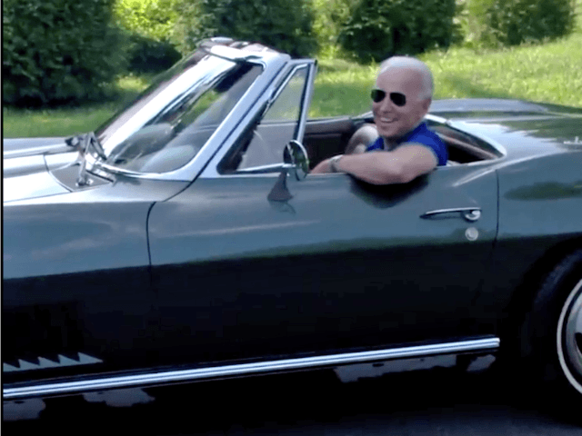 Joe Biden Driving Classic Car