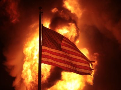 Kenosha riots flag (Scott Olson / Getty)