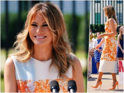 In front of the White House on Monday, First Lady …
