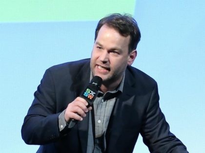 AUSTIN, TX - MARCH 15: Host Mike Birbiglia speaks on stage at the SXSW Film Awards Presented by Panasonic during 2016 SXSW Music, Film + Interactive Festival at Paramount Theatre on March 15, 2016 in Austin, Texas. (Photo by Neilson Barnard/Getty Images for SXSW)