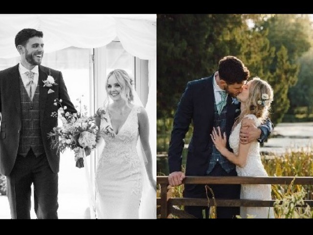 Pictures provided by Lissie Harper to Thames Valley Police of her's and her husband's wedding day four weeks before PC Andrew Harper was killed.